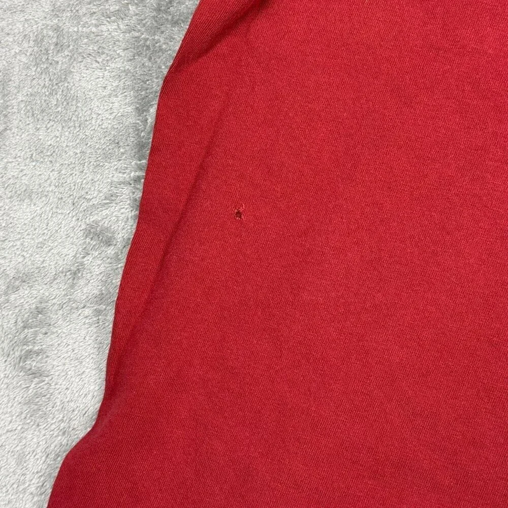 Y2K Ralph Lauren Polo Jeans Company Mens XXL Baggy Red T-Shirt Vintage Grunge
